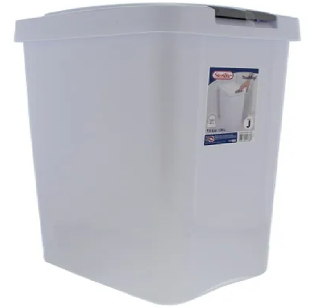 Papelera Sterilite 28 Lts Con Tapa Blanco