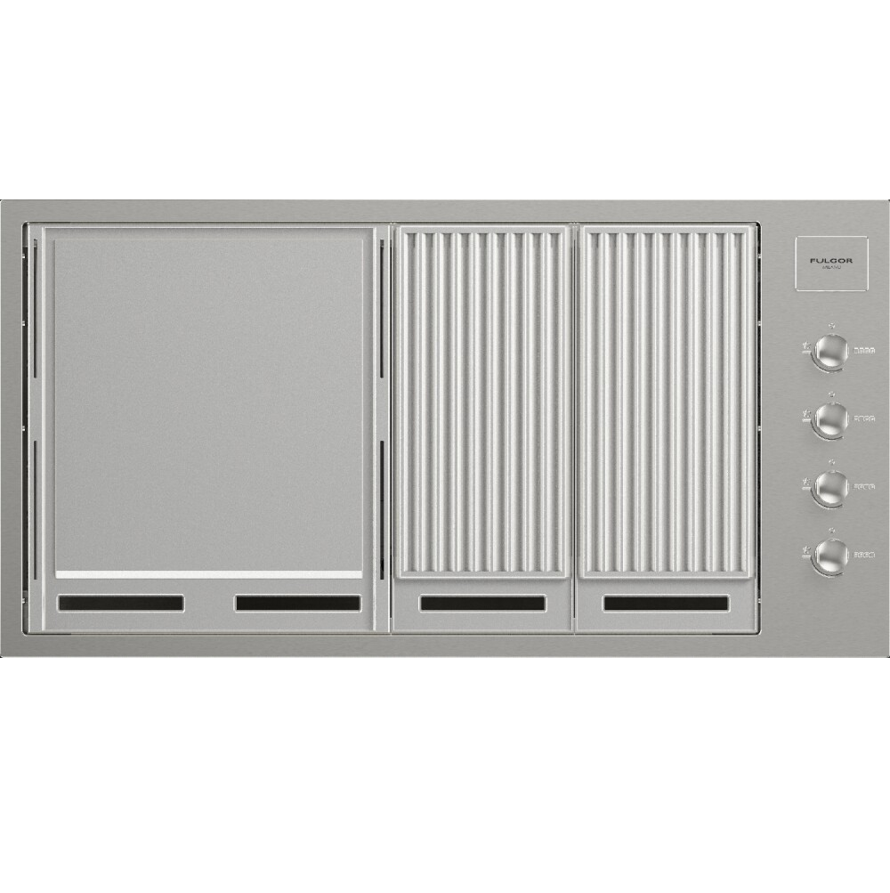Parrillera Empotrable Fulgor Bbq A Gas Con Perillas 4 Quemadores Y Dispositivos De Seguridad Acero