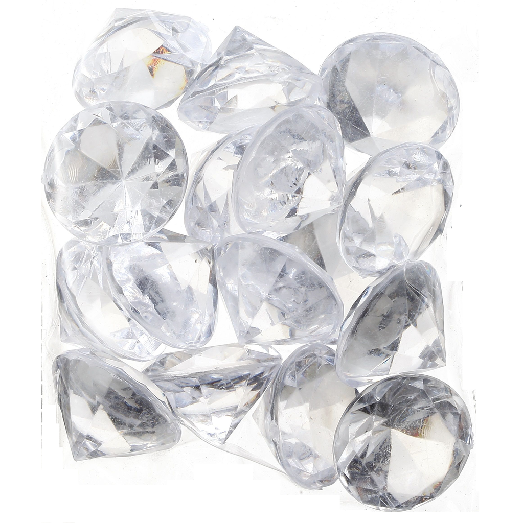 Piedras Decorativas Decore 70 Gr Forma De Diamante Transparente