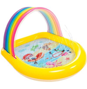 Piscina Inflable Intex Arcoiris Para Bebe Con Rociador 144x129x83 Cm Multiclor