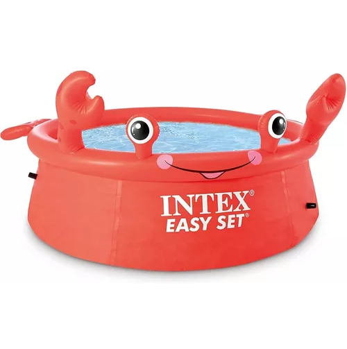 Piscina Inflable Intex Cangrejo Redonda Para Niños 183x51 Cm Rojo
