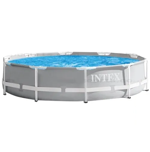 Piscina Intex Prism Frame Premium Redonda 300X76 Cm Con Acc Gris