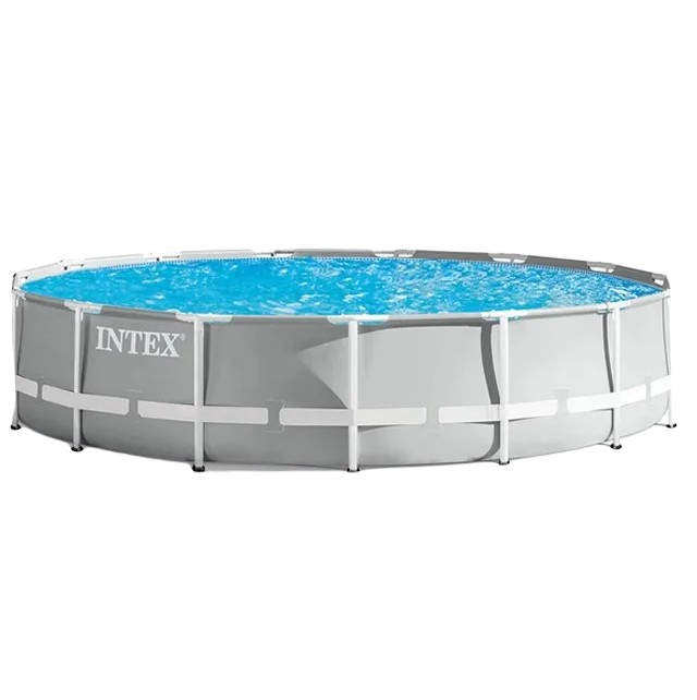 Piscina Intex Prism Frame Premium Redonda 400x500x360 Cm Con Acc Gris