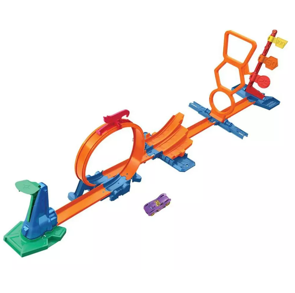 Pista Hot Wheels Desafio Trayectoria Con Carro De Juguete