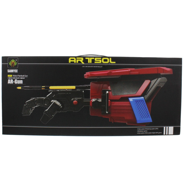 Pistola Lanzadora Ar Tsol Con Balas De Gel Y Juego Virtual Rojo Y Azul