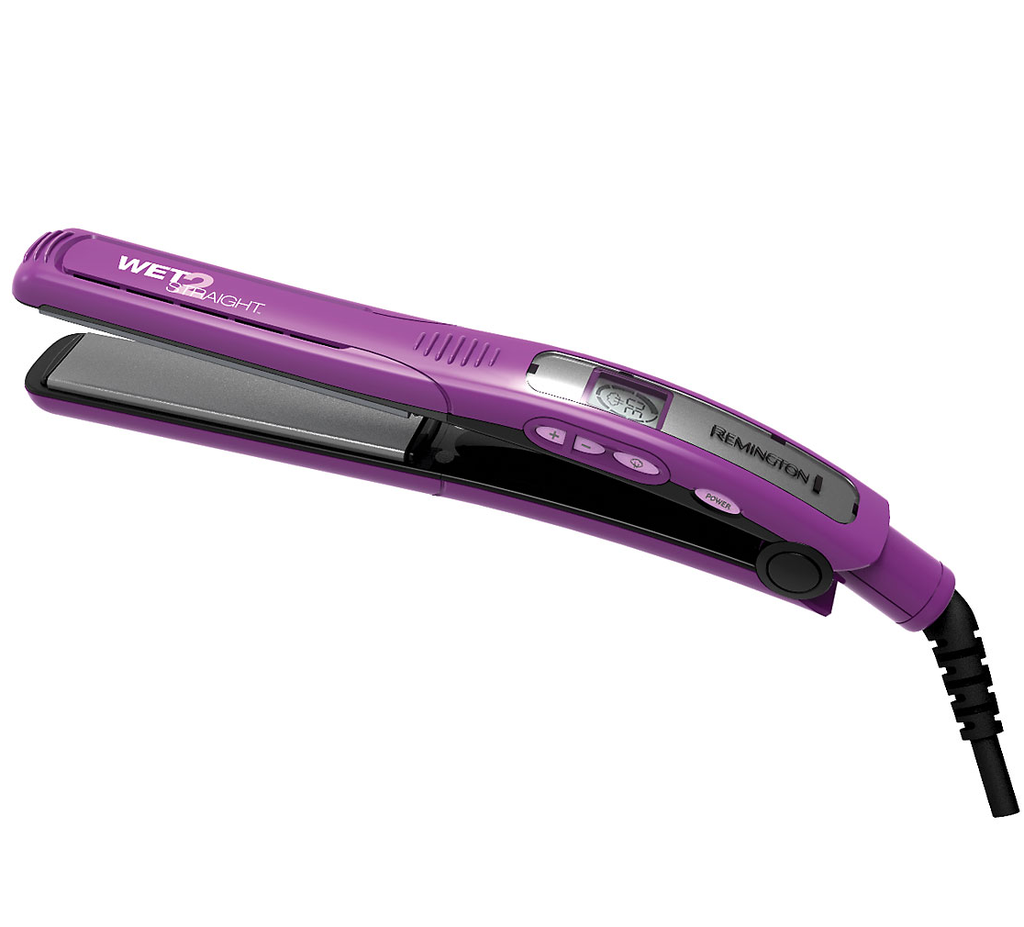Plancha De Cabello Remington Wet2Straight Digital De Ceramica Y Turmalina 25 Mm 1" 390°F Morado