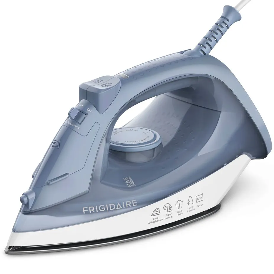 Plancha De Ropa Frigidaire Efficient A Vapor Antiadherente Blanco Y Azul
