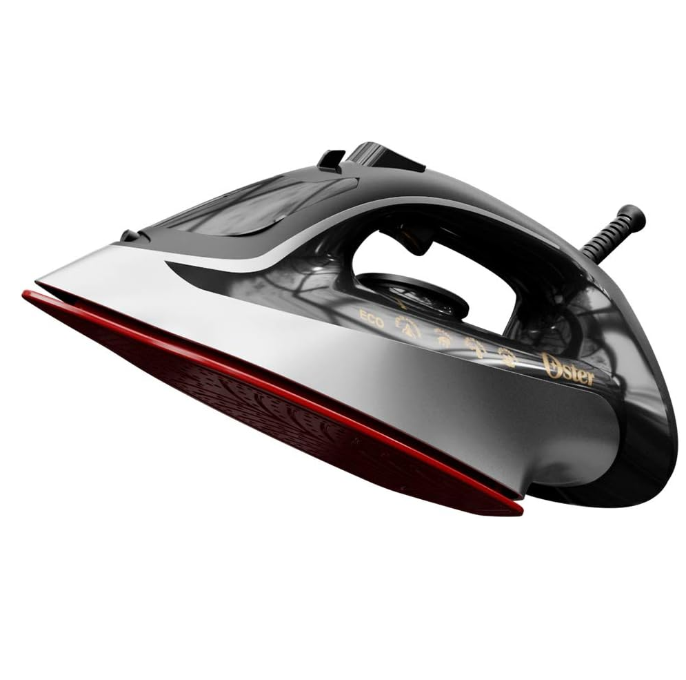 Plancha De Ropa Oster A Vapor Con Tecnologia Aeroceramica Y Apagado Automatico 1600W Gris