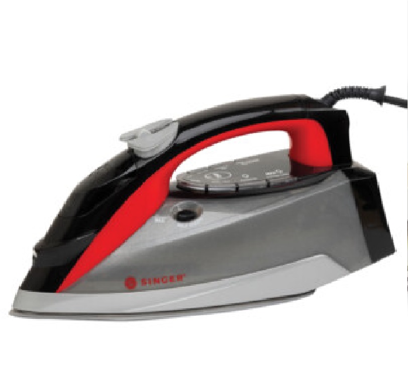 Plancha De Ropa Singer Steamlogic Plus A Vapor Con Apagado Automatico Y Autolimpieza 1775W Rojo