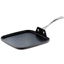 Plancha Lisa Asador Magefesa Gourmet 28 Cm Antiadherente De Induccion Aluminio Anodizado Negro