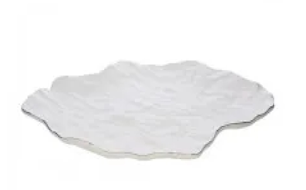 Plato Hartin De Ceramica Blanco