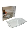 Plato Pasabahce Patisserie Rectangular De Vidrio Transparente