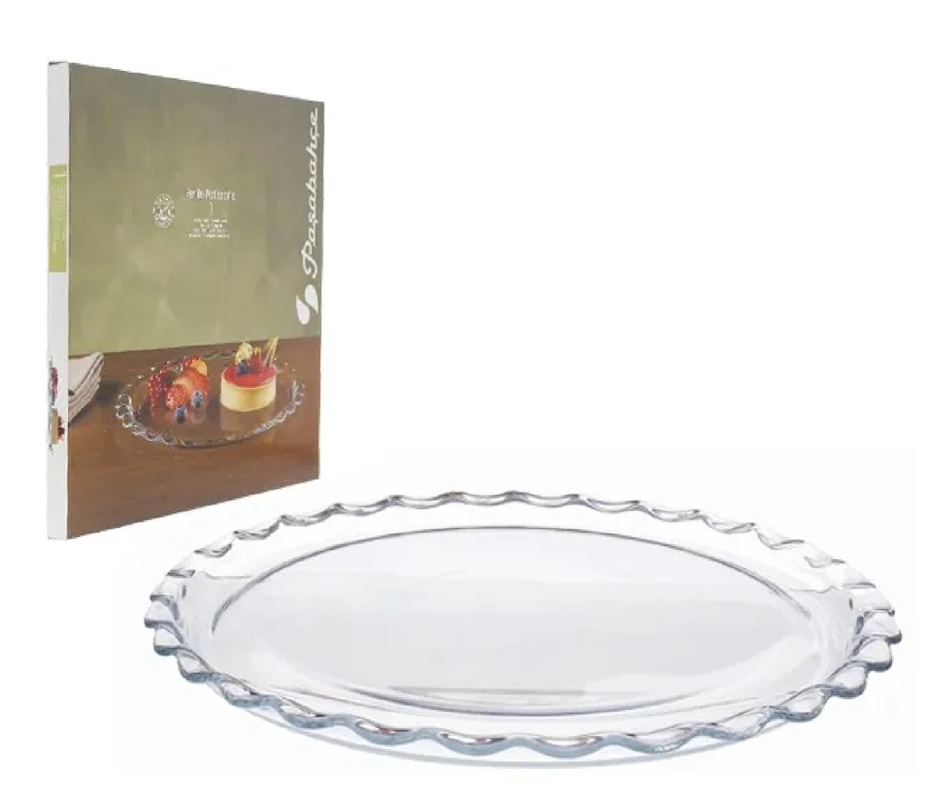 Plato Pasabahce Petite Patisserie De Vidrio Transparente