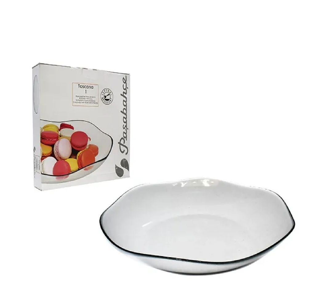 Plato Pasabahce Toscana De Vidrio Transparente