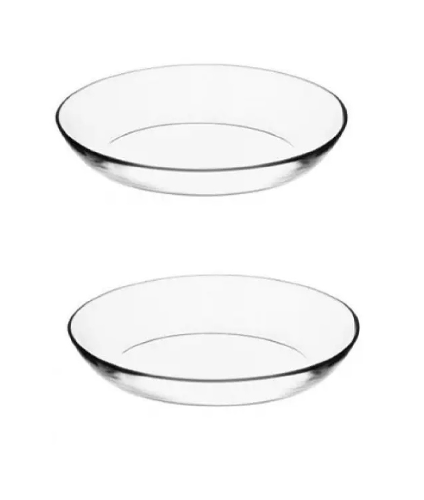 Platos Pasabahce 2 Pzas Invitation De Vidrio Transparente