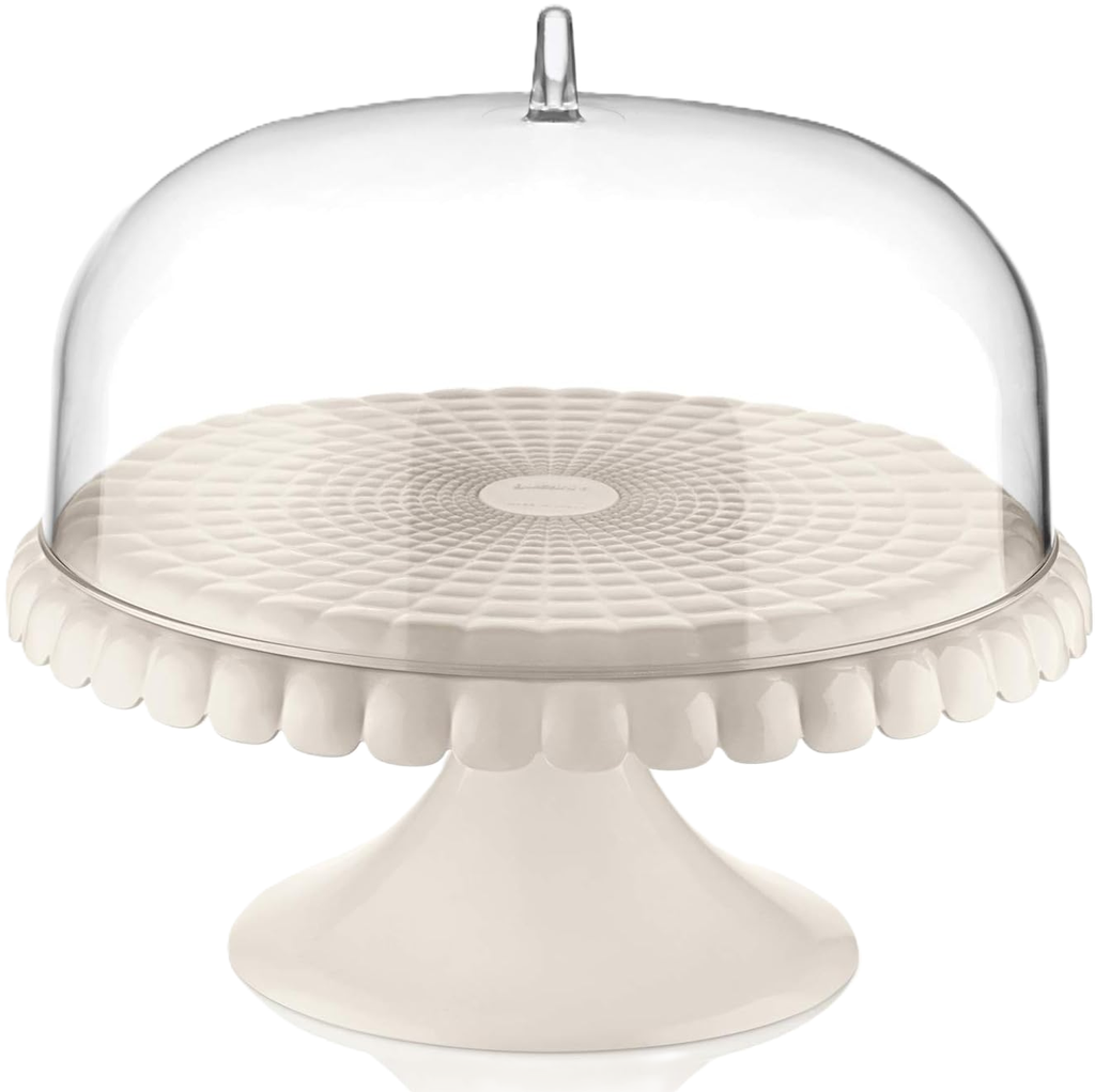 Porta Torta Guzzini Tiffany S De Pedestal Con Campana Blanco