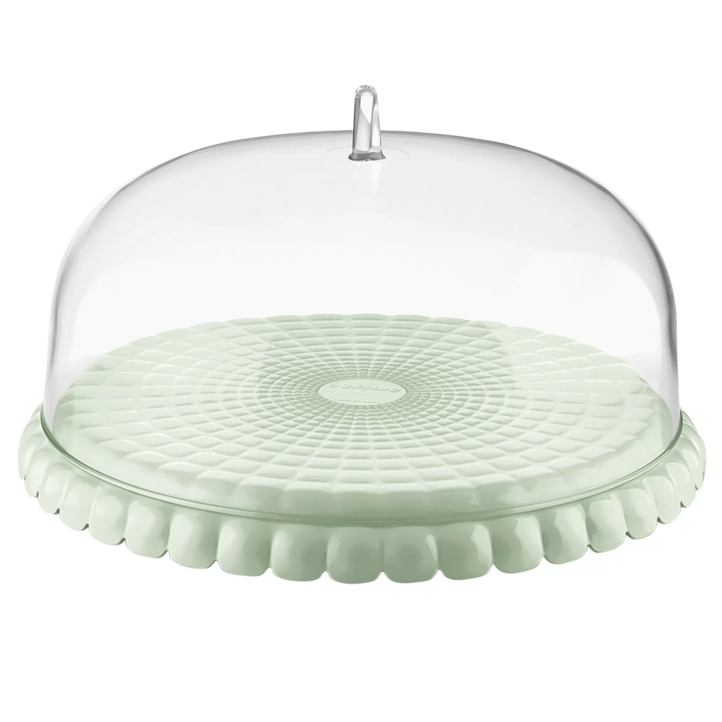 Portatorta Guzzini L Tiffany Con Campana Verde Malva