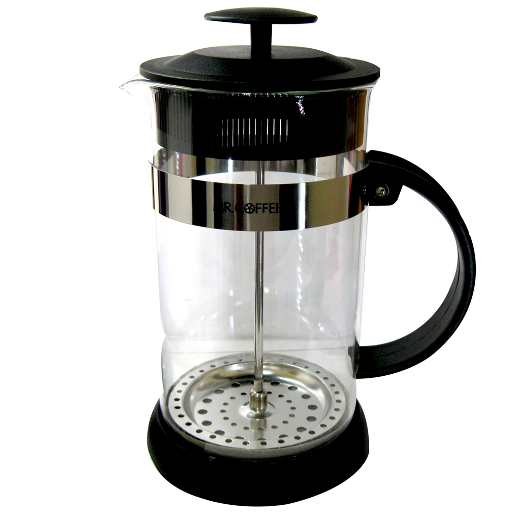 Prensa Para Cafe Mr Coffee Oasis 945 Ml De Vidrio Con Mango Transparente Y Negro