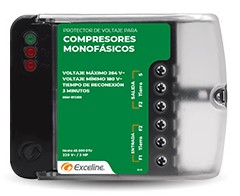 Protector Exceline Para Compresores Monofasicos 220V Negro