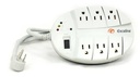 Protector Exceline 6 Tomas Con Extension 120V Blanco