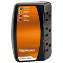 Protector De Voltaje Exceline Para Televisores 3 Tomas 110V Negro