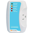 Protector De Voltaje Exceline Para Lavadoras 1 Toma 110V Blanco Y Azul