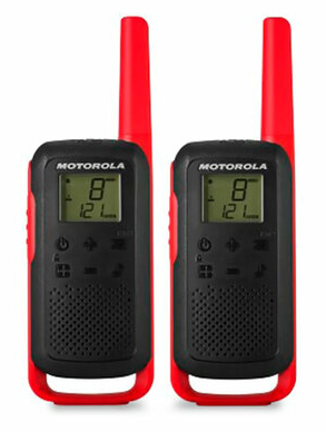 Radios De Comunicacion Motorola (2) 22 Canales Alcance 32 Km Rojo