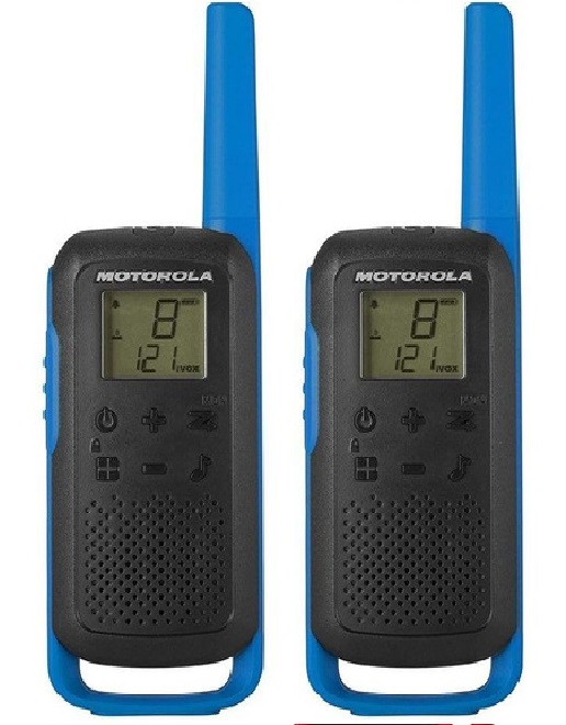 Radios De Comunicacion Motorola (2) 22 Canales Alcance 40 Km Azul