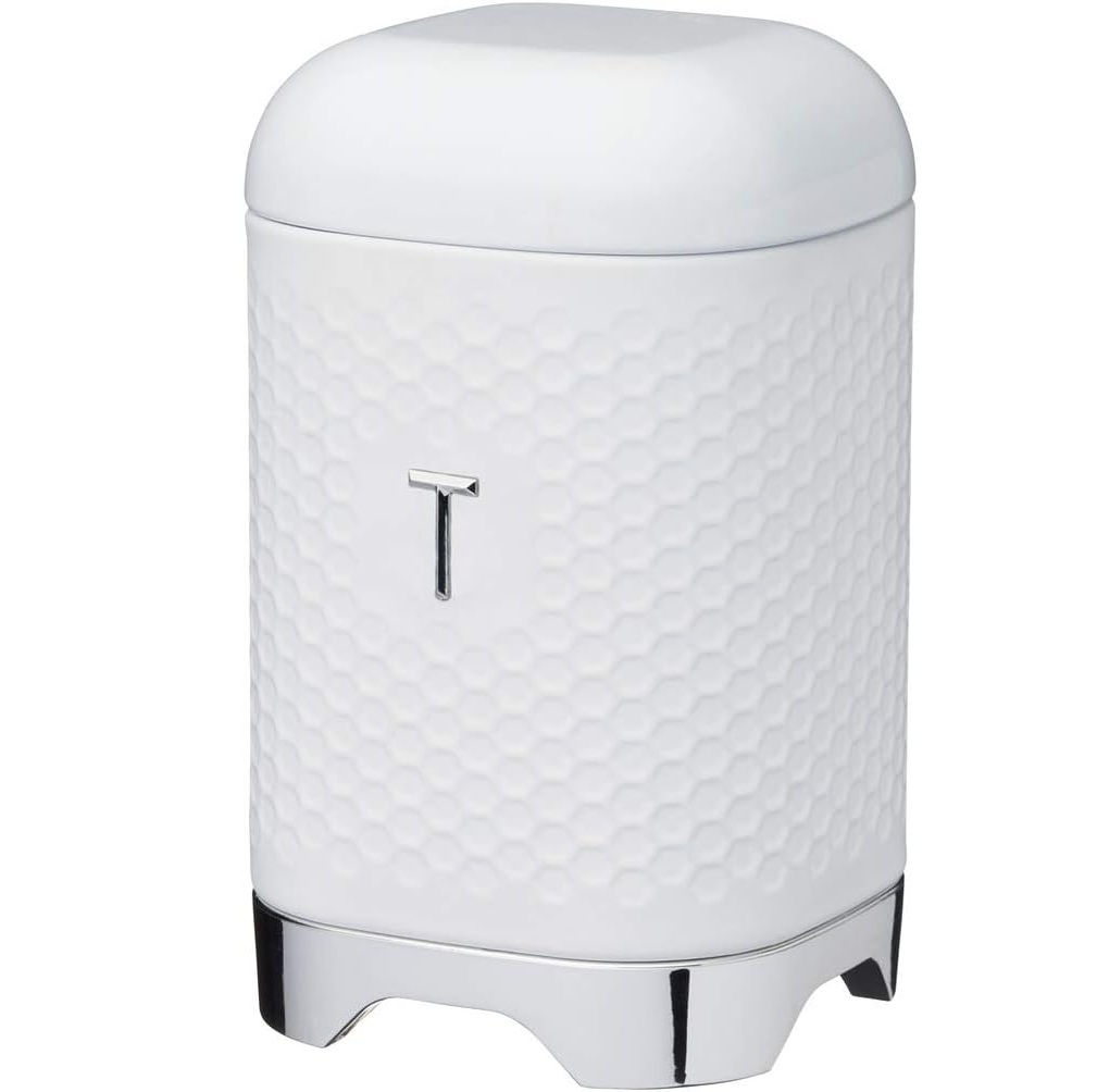 Recipiente De Te Kitchencraft Lovello Retro Para Organizar Bolsitas De Te Blanco