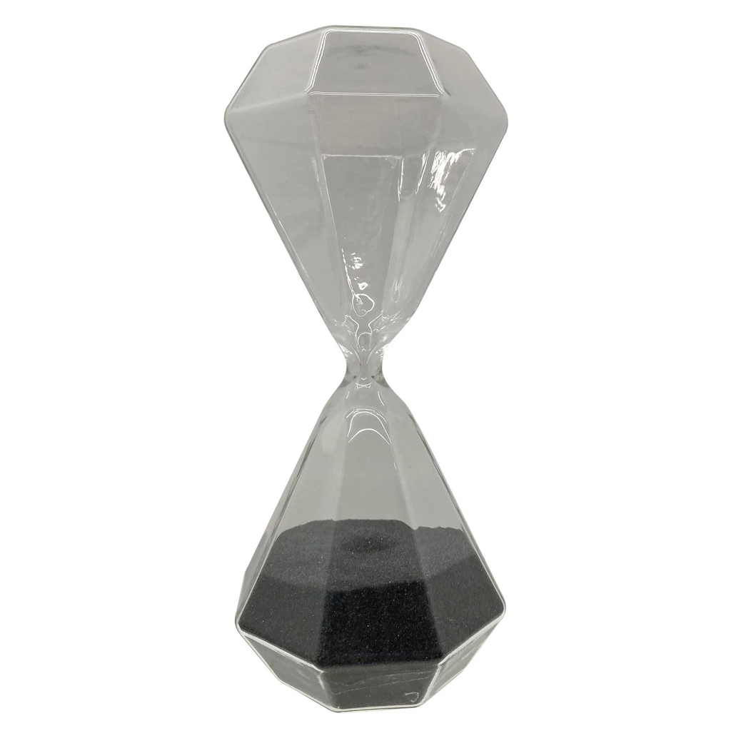 Reloj De Arena Concepts 9.2X9.2X20 Cm Transparente Y Gris