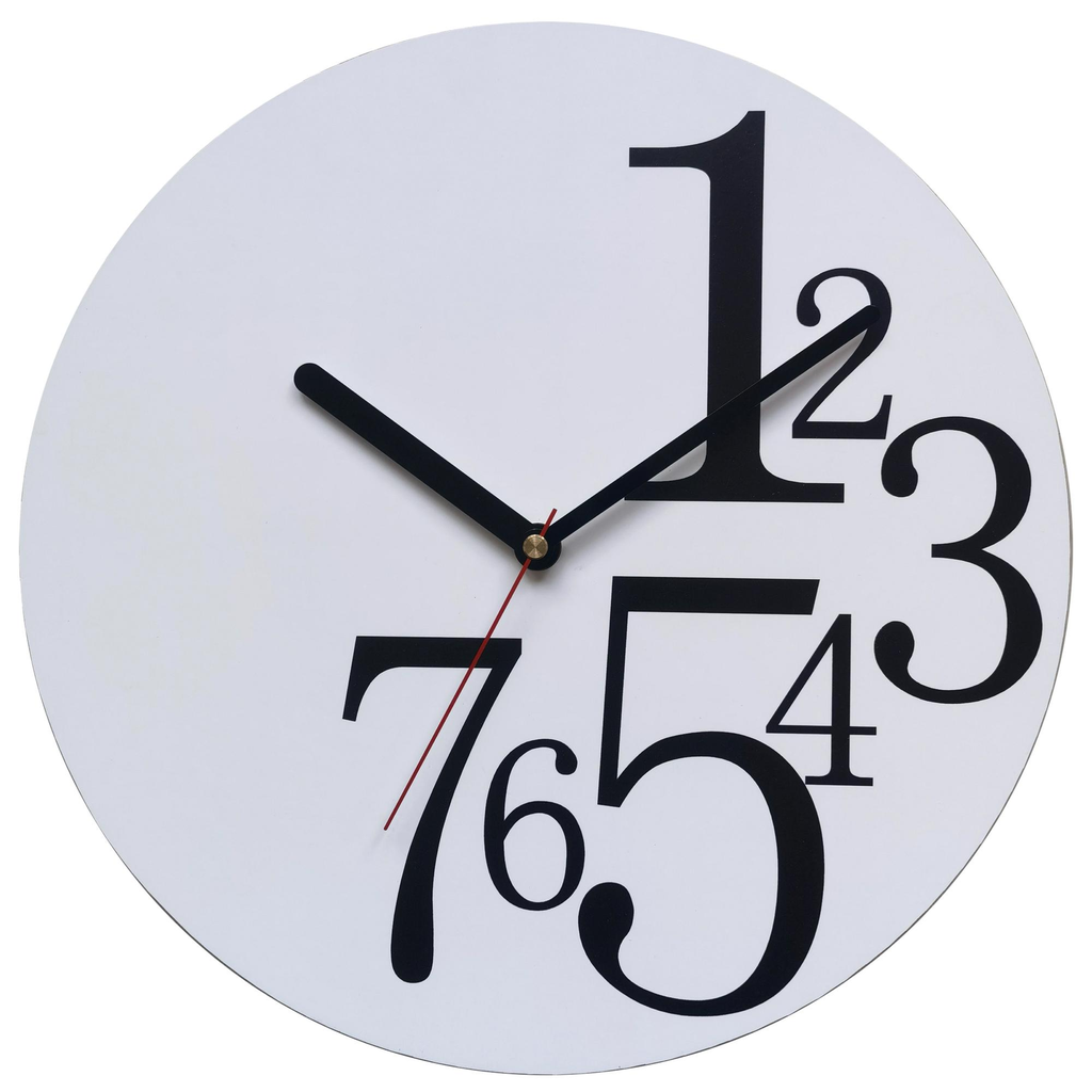 Reloj De Pared Concepts 30X30 Cm Blanco Y Negro