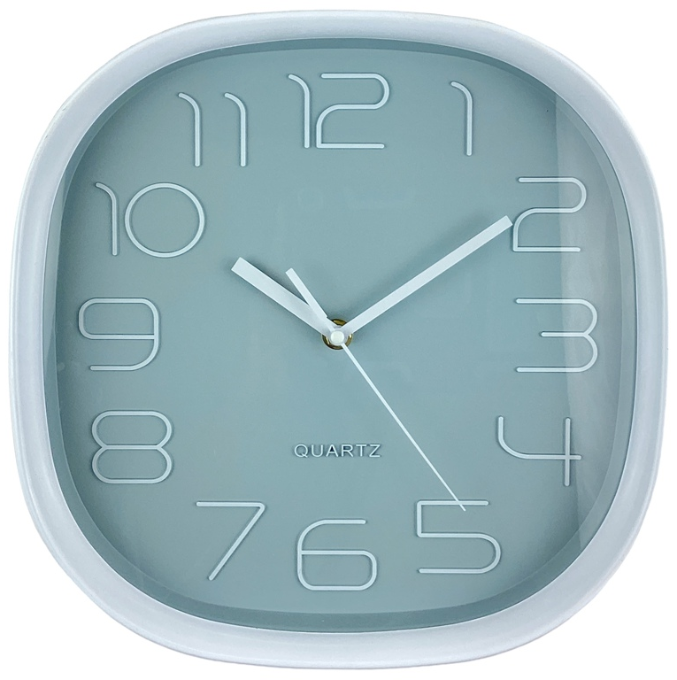Reloj De Pared Times Tower 28 Cm Azul Y Blanco