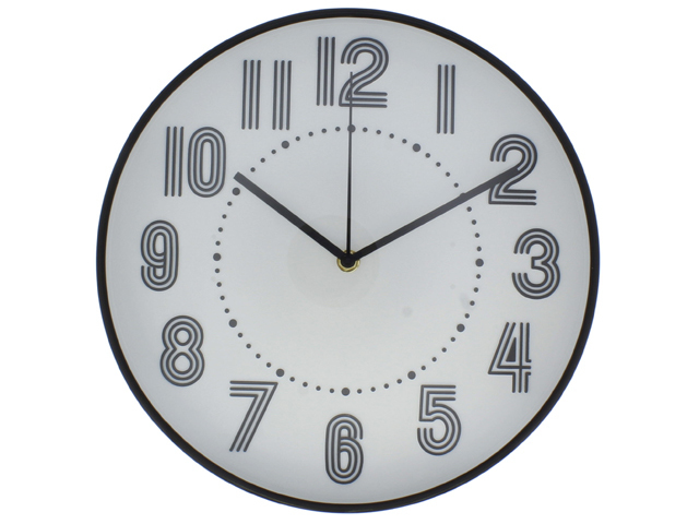 Reloj De Pared Times Tower 30 Cm Blanco Y Negro