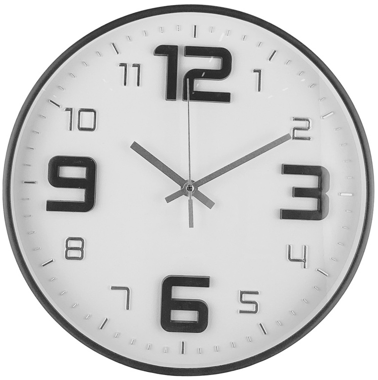 Reloj De Pared Times Tower 30 Cm Blanco Y Negro