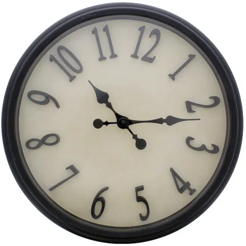 Reloj De Pared Times Tower 45 Cm Beige Y Negro