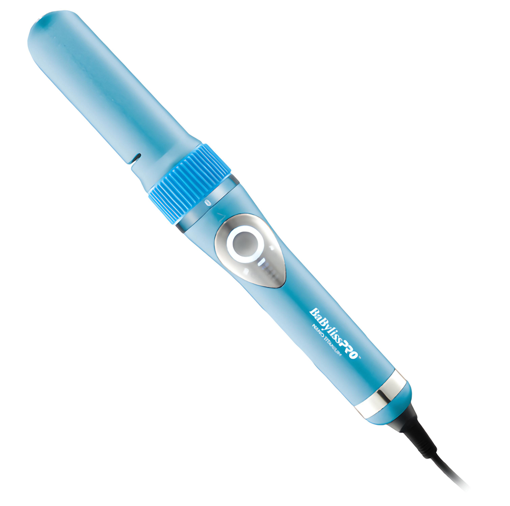 Rizador De Cabello Babyliss Pro Nano Titanium MiracurlPro 32 Mm 1 1/4" 450°F Automatico 3 Tipos De Rizos Azul