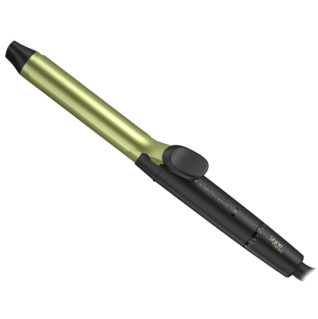 Rizador De Cabello Remington Shine Therapy Con Aguacate Y Macadamia 25 Mm 1" 410°F Negro Y Verde
