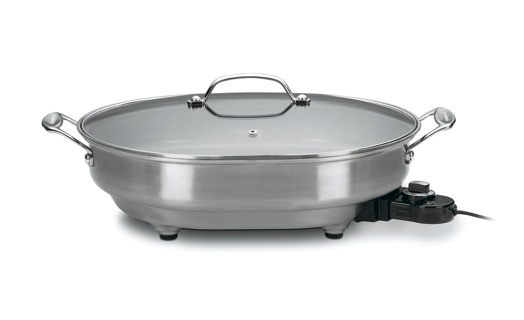 Sarten Electrico Cuisinart 38 Cm Antiadherente 450ºF 1500W Acero