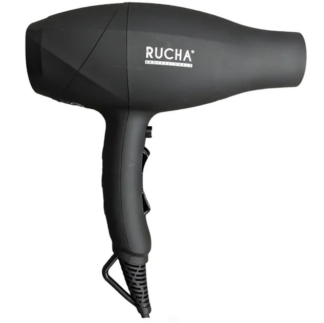 Secador De Cabello Rucha Super Turbo 2100 Ionico De Ceramica Y Keratina 1875 W Negro