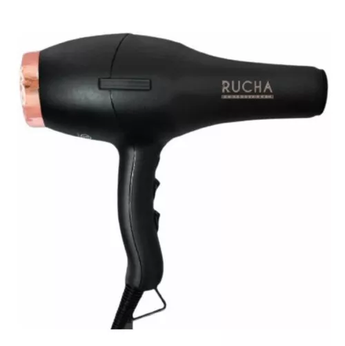 Secador De Cabello Rucha Tornado 25000 Ionico Turmalina 2000W Y Negro Dorado Arena