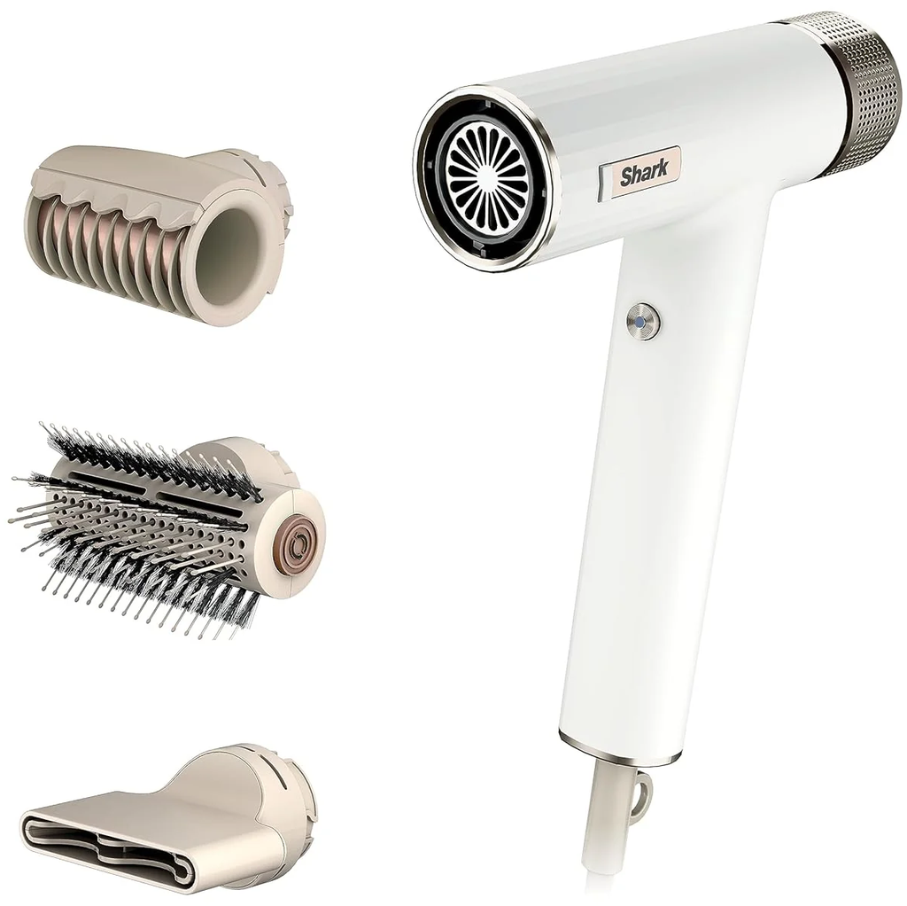 Secador De Cabello Shark SpeedStyle Liso Y Ondulado Con Acc 1700W Blanco