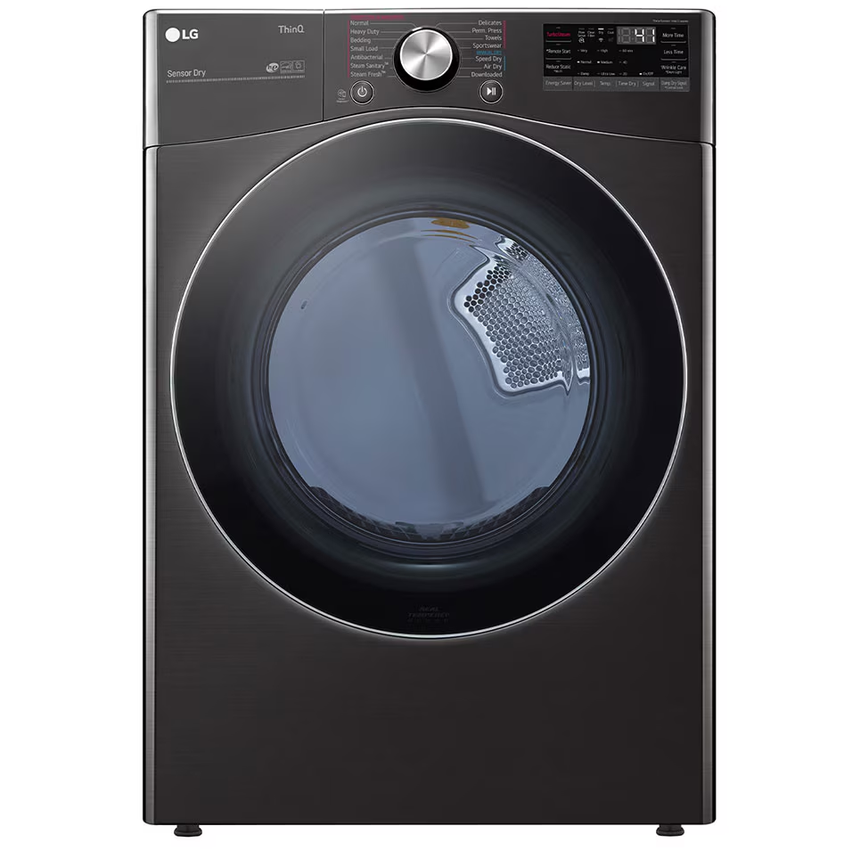 Secadora 22 Kg LG Smart Carga Frontal TurboSteam AI Sensor Dry Negro