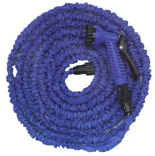 Set De Manguera Para Jardin Max Motor Entensible 2.5 Mts Con Pistola Azul