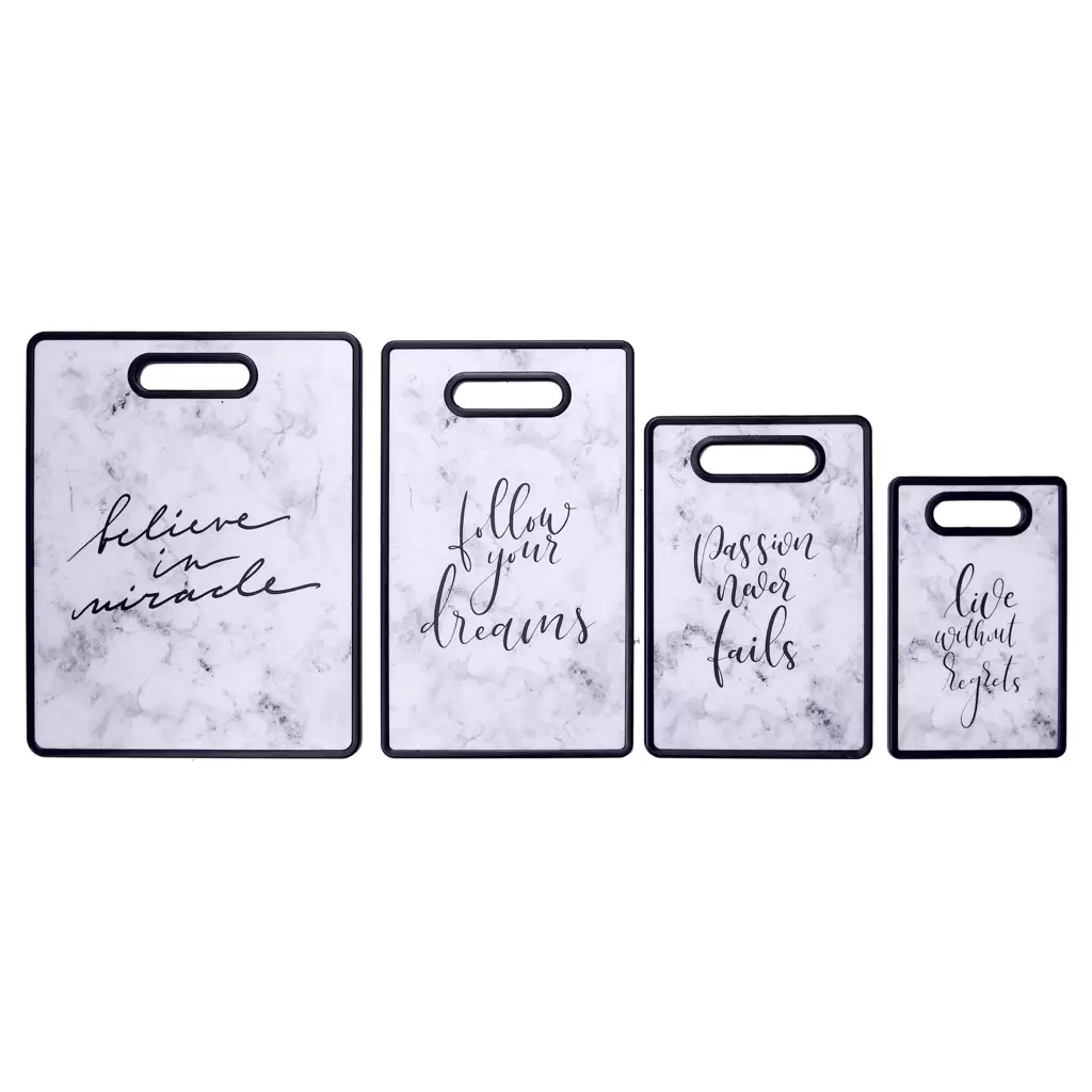 Set De Tablas Para Cortar Kitchen Details 4 Pzas Gris