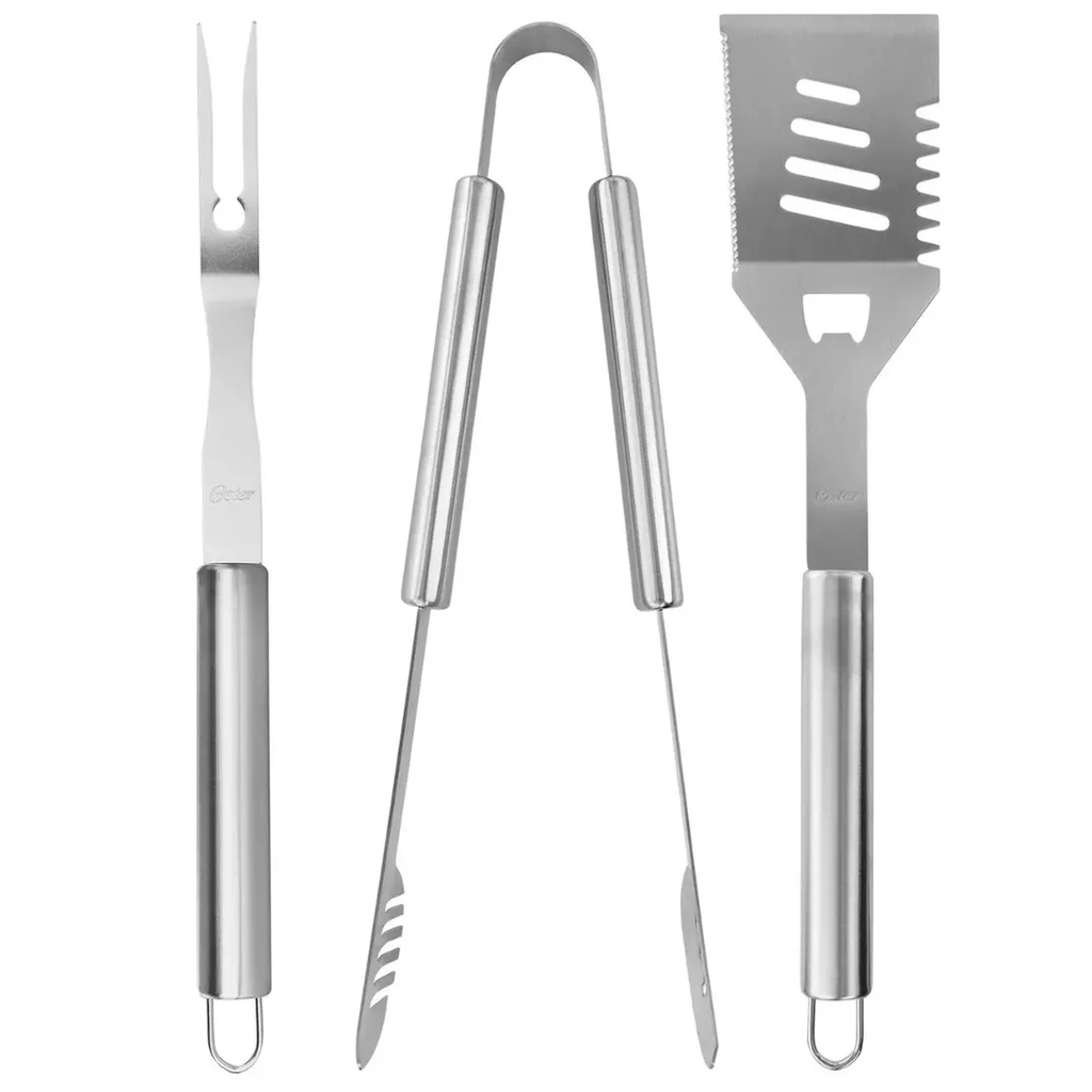 Set De Utensilios Para Parrilla Oster Baldwyn 3 Pzas Acero
