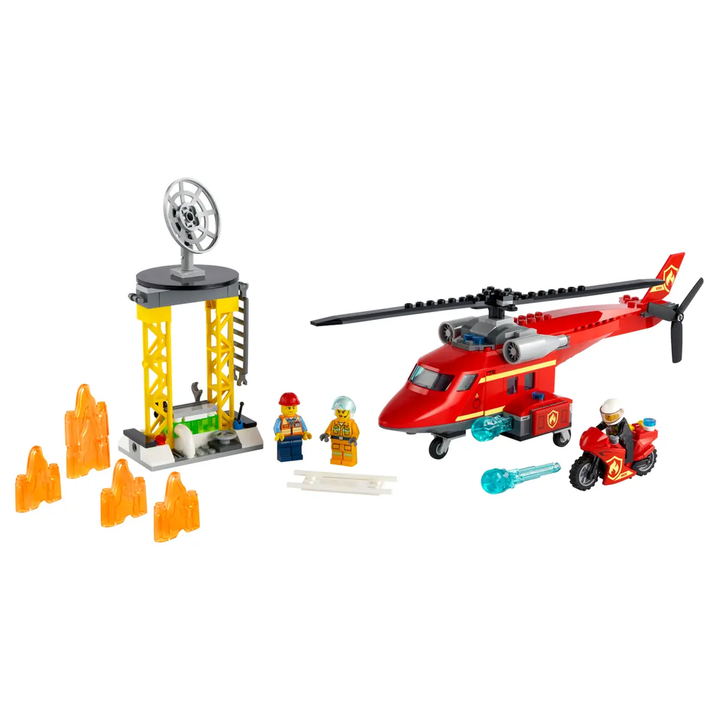 Set De Construccion Lego City Helicoptero De Rescate De Bomberos 212 Pzas Multicolor