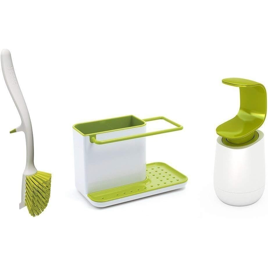 Set Para Fregadero Joseph Joseph 3 Pzas Blanco Y Verde