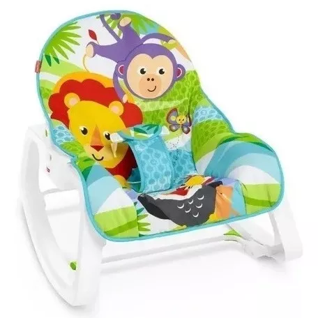 Silla Mecedora De Bebe Fisher Price Crece Conmigo Con Barra De Juguetes Y Respaldo Ajustable Multicolor