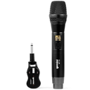 Sistema De Microfono Gemini Recargable Inalambrico Con Receptor Negro