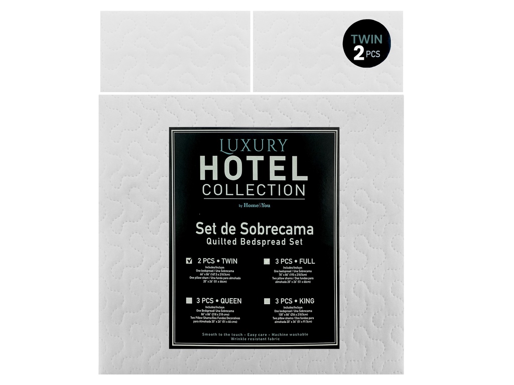 Sobrecama Luxury Twin 2 Pzas Blanco